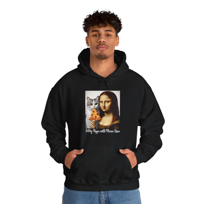 Eating Pizza with Mona Lisa Hoodie