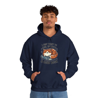 Curl Up With a Good Book Gender-Neutral Hoodie