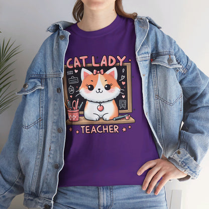 Cat Lady Teacher T-Shirt