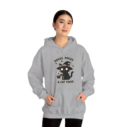 Hocus Pocus and Cat Focus Gender-Neutral Hoodie