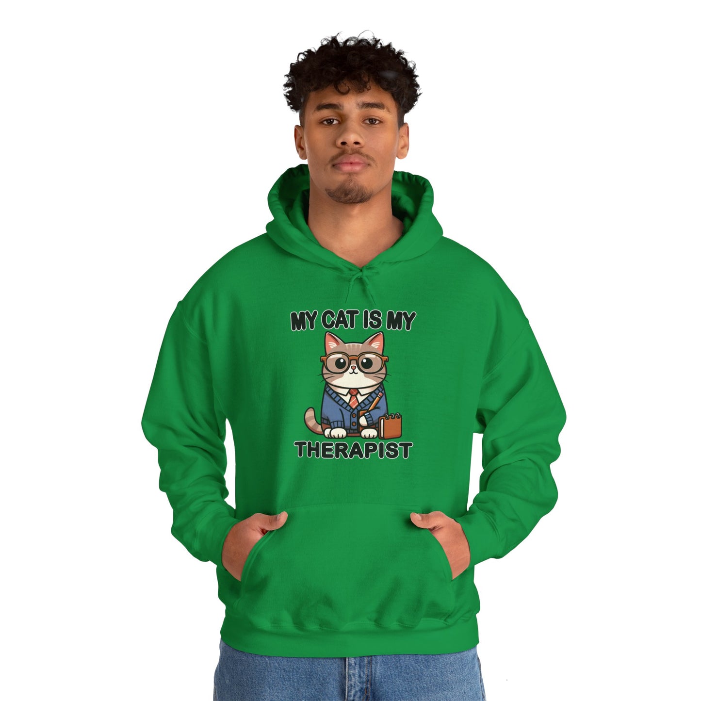 My Cat is My Therapist Gender-Neutral Hoodie