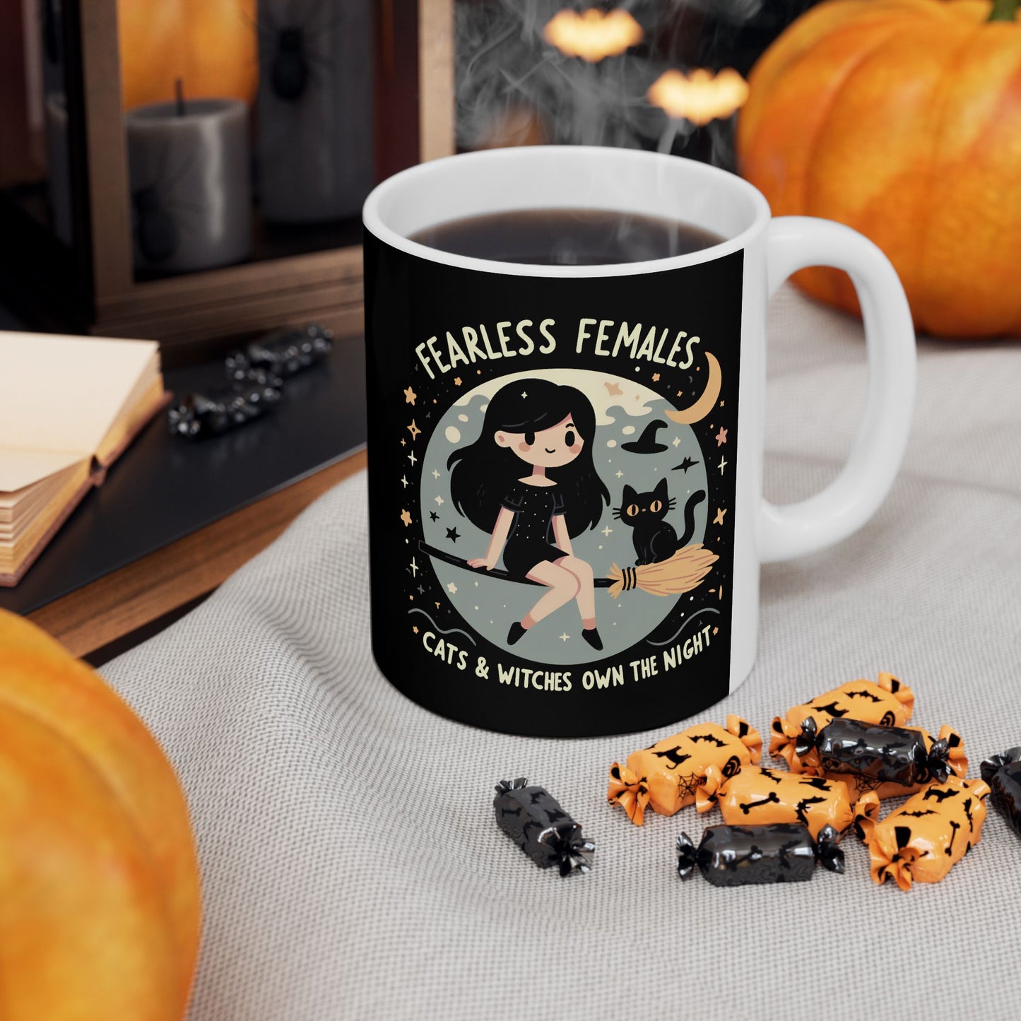 Fearless Females: Cats & Witches Own the Night Mug