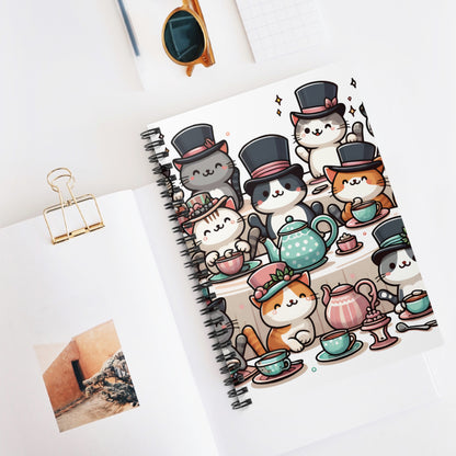 Kit-Tea-Cat Party Spiral Notebook