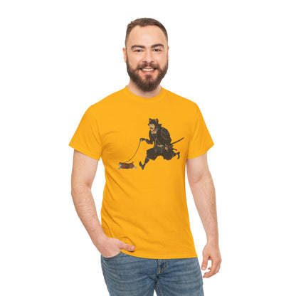 Samurai Walking Cat T-Shirt