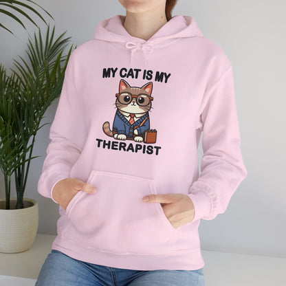 My Cat is My Therapist Gender-Neutral Hoodie