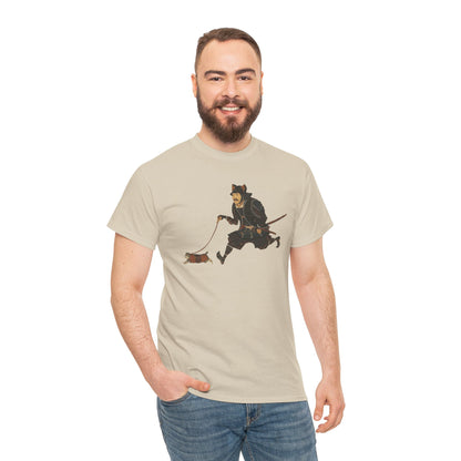 Samurai Walking Cat T-Shirt