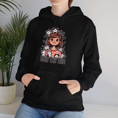 Best Cat Mom Gender-Neutral Hoodie