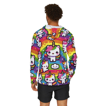 Pixel Pride Unicorn Cats Unisex Lightweight Hoodie