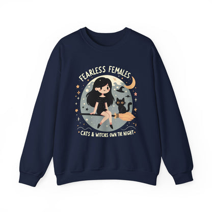 Fearless Females: Cats & Witches Own the Night Sweatshirt