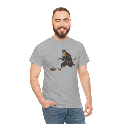 Samurai Walking Cat T-Shirt