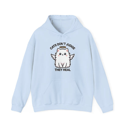 Cats Don't Judge, They Heal Gender-Neutral Hoodie