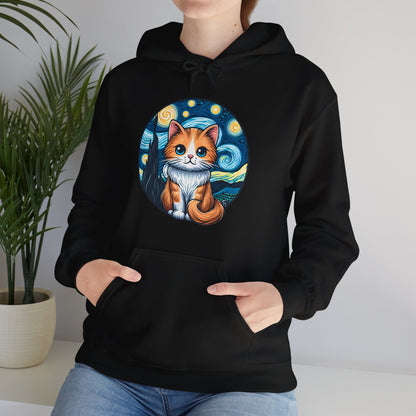 Van Gogh Cat Hoodie