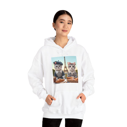 Cats in Paris Gender-Neutral Hoodie