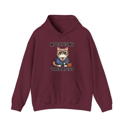 My Cat is My Therapist Gender-Neutral Hoodie