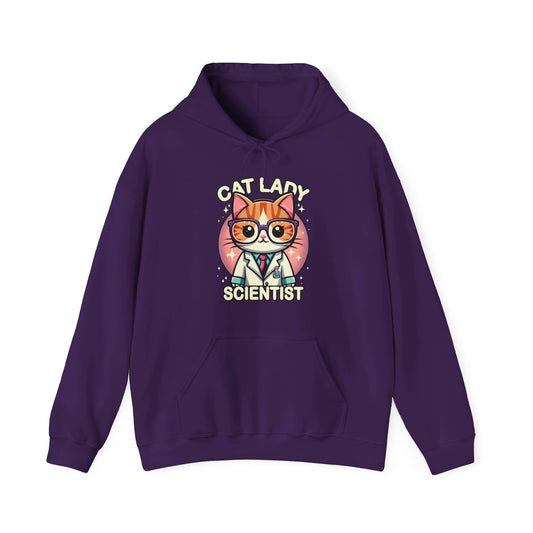 Cat Lady Scientist Gender-Neutral Hoodie