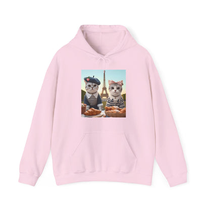 Cats in Paris Gender-Neutral Hoodie