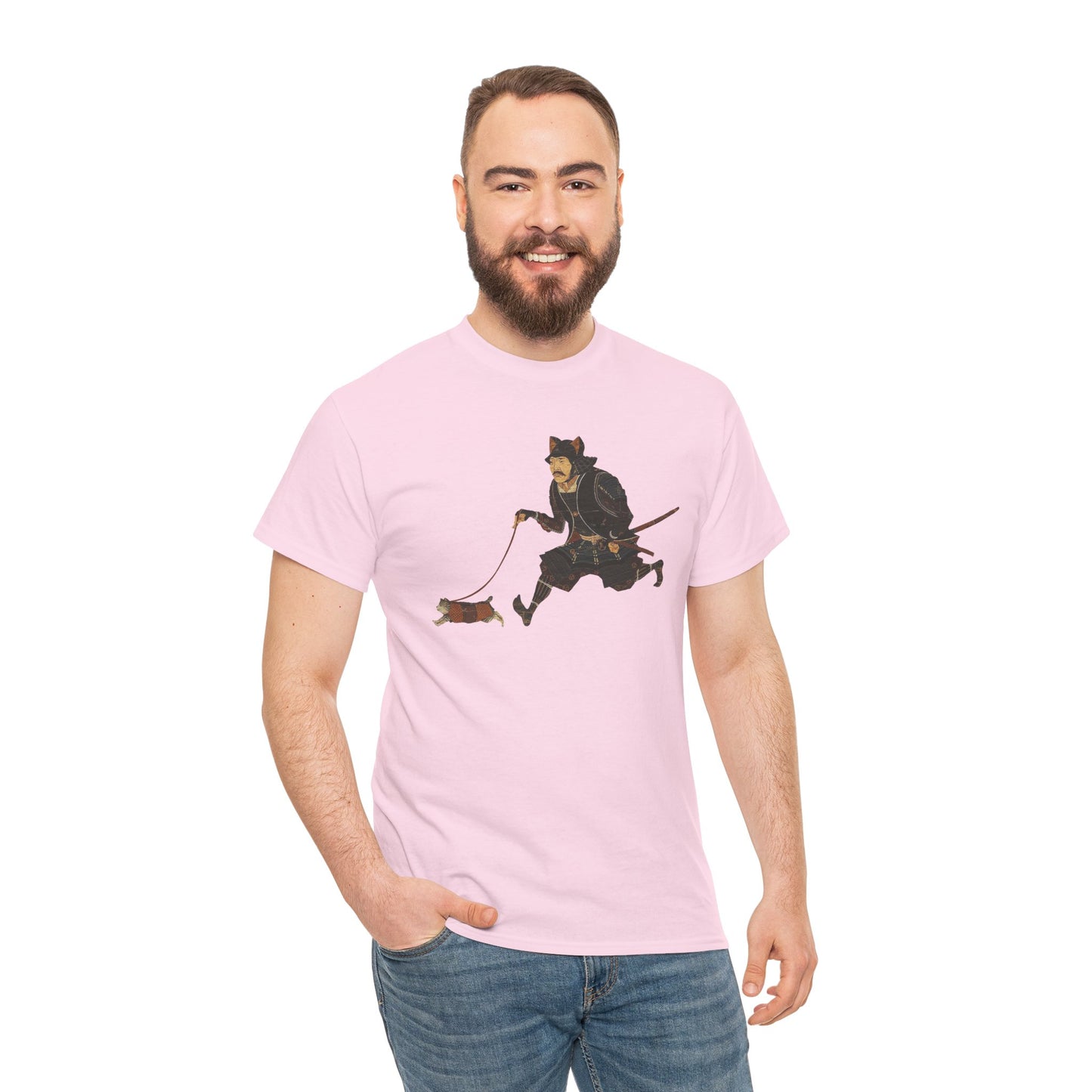 Samurai Walking Cat T-Shirt