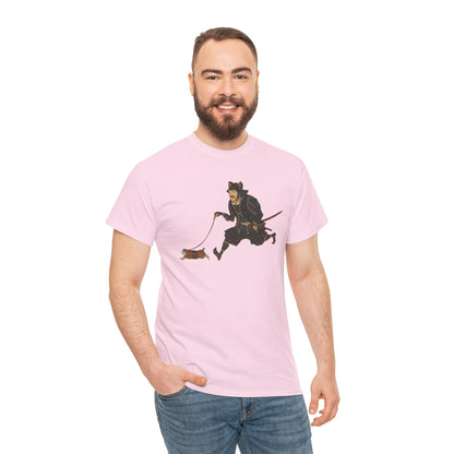 Samurai Walking Cat T-Shirt