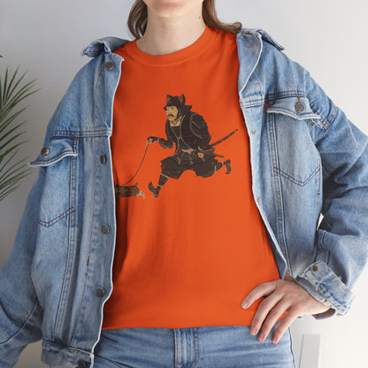 Samurai Walking Cat T-Shirt