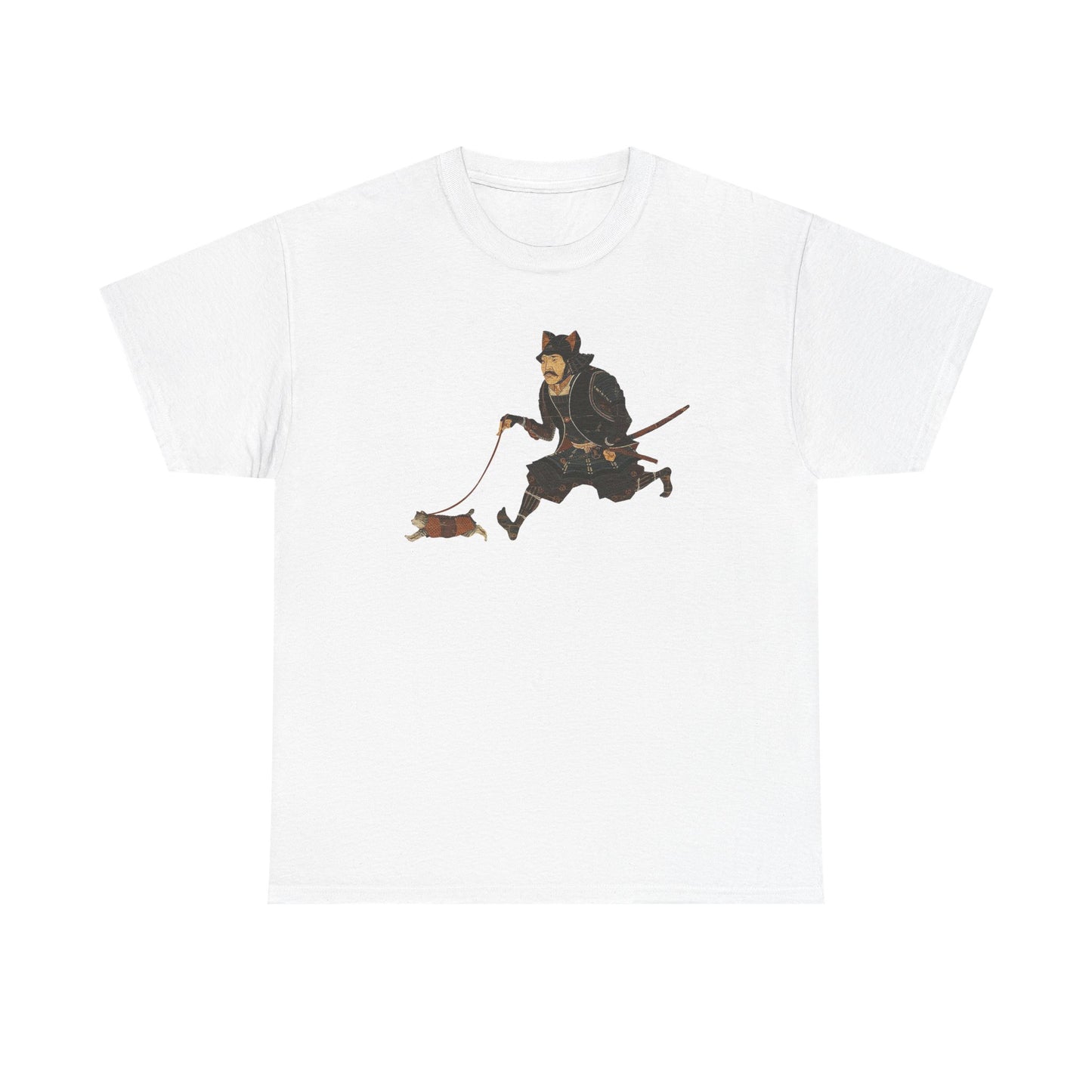 Samurai Walking Cat T-Shirt