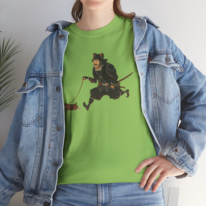 Samurai Walking Cat T-Shirt