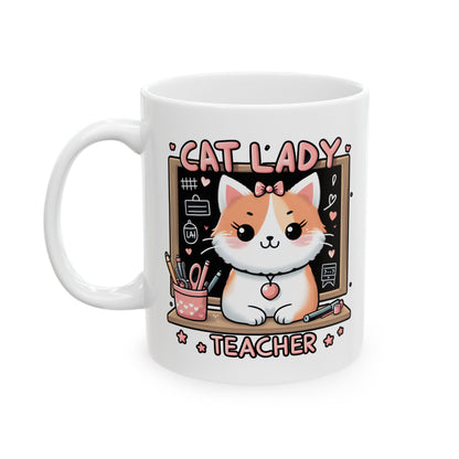 Cat Lady Teacher Mug