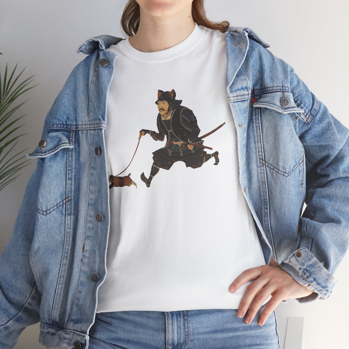 Samurai Walking Cat T-Shirt