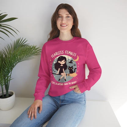 Fearless Females: Cats & Witches Own the Night Sweatshirt