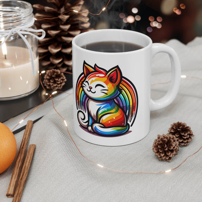 Rainbow Cat Mug