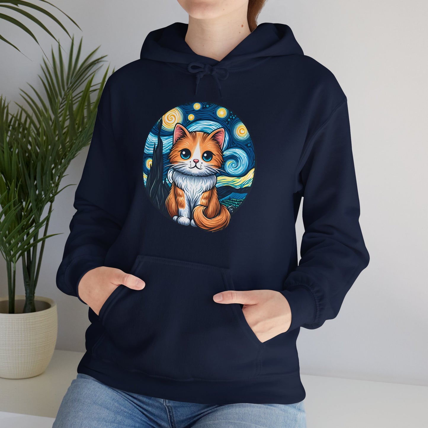 Van Gogh Cat Hoodie