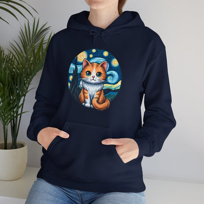 Van Gogh Cat Hoodie