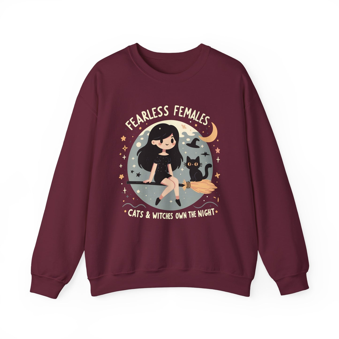 Fearless Females: Cats & Witches Own the Night Sweatshirt