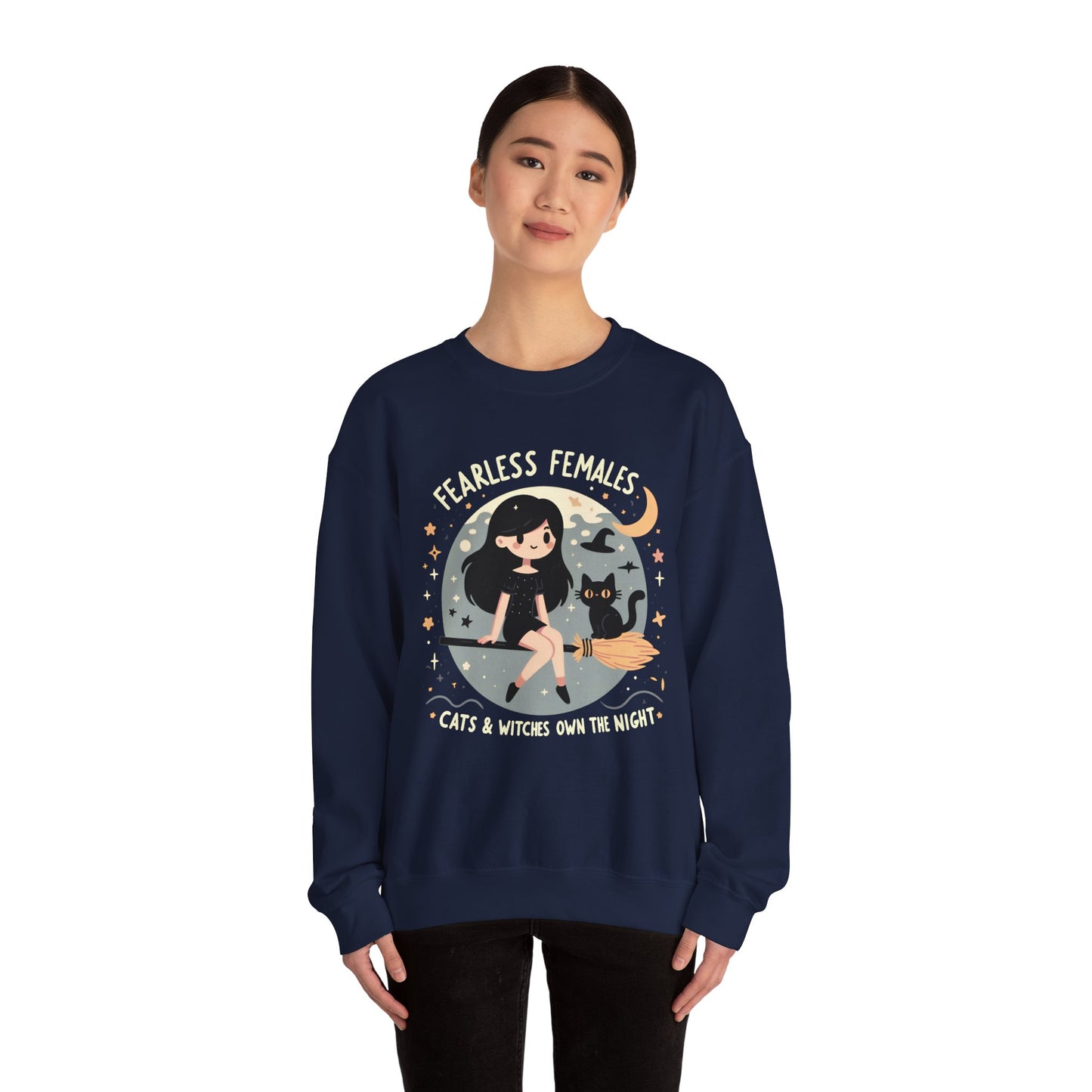 Fearless Females: Cats & Witches Own the Night Sweatshirt