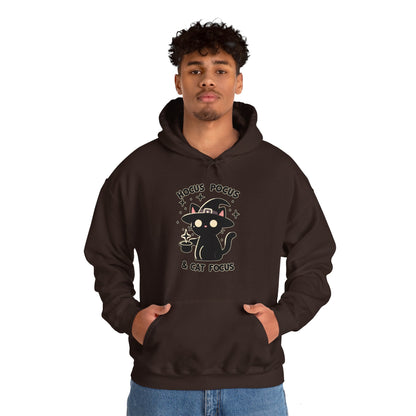 Hocus Pocus and Cat Focus Gender-Neutral Hoodie