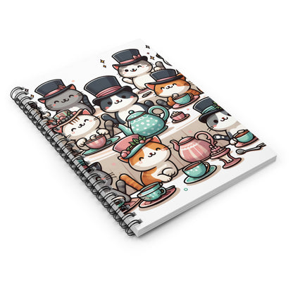 Kit-Tea-Cat Party Spiral Notebook