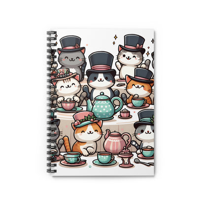 Kit-Tea-Cat Party Spiral Notebook