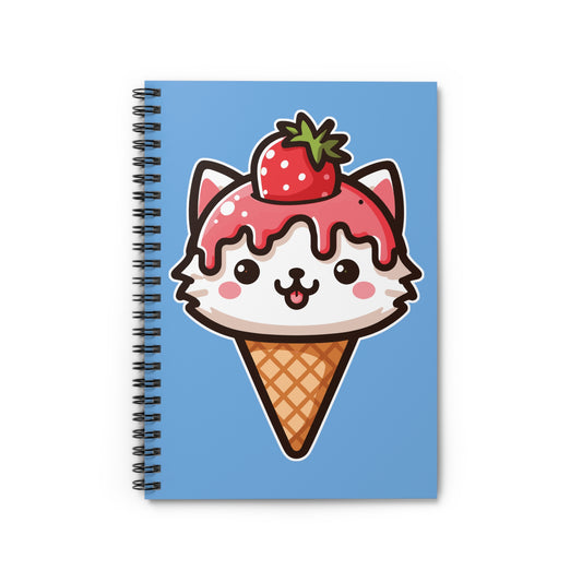 Ice Cream Cat Spiral Notebook