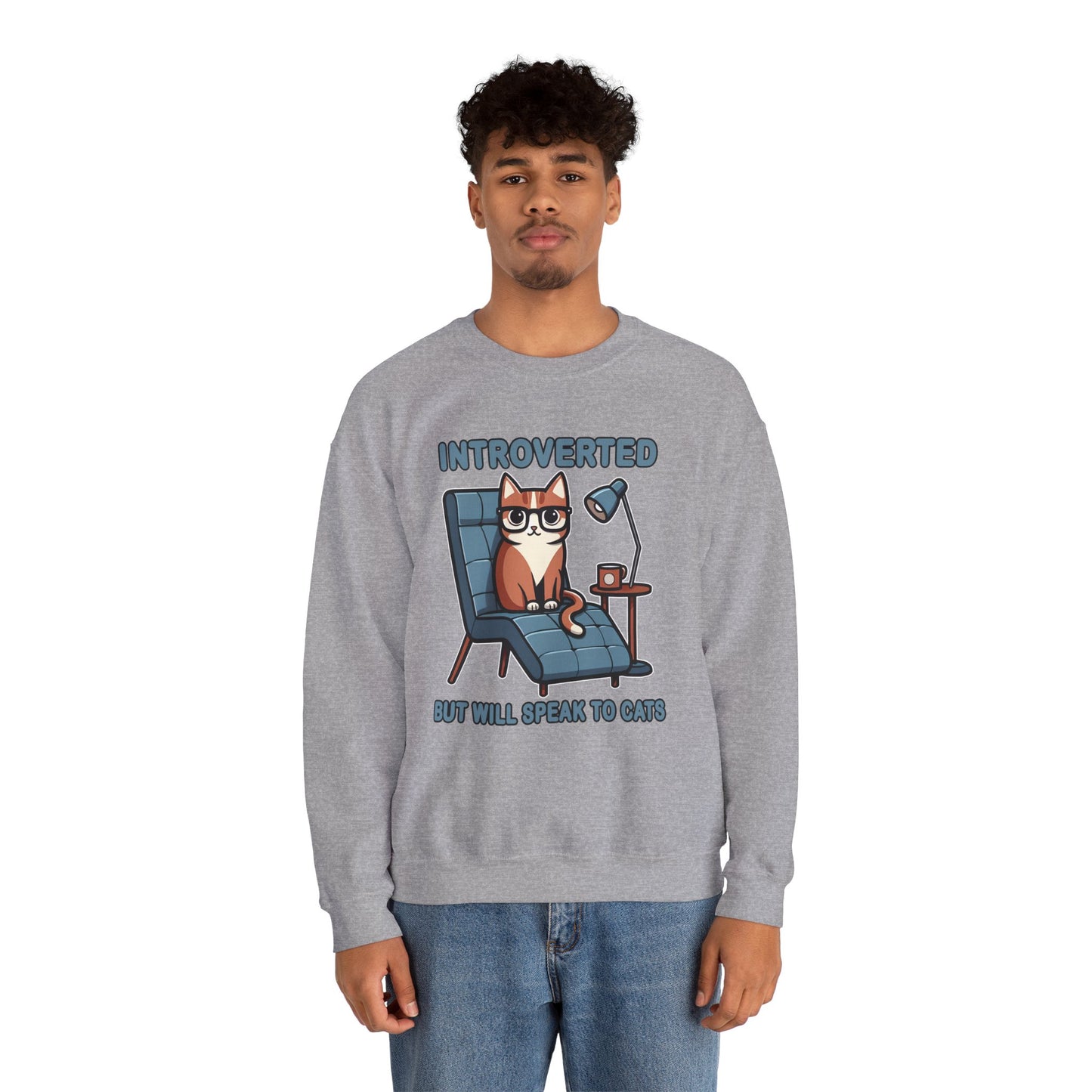 Introverted, But Will Speak to Cats Sweatshirt