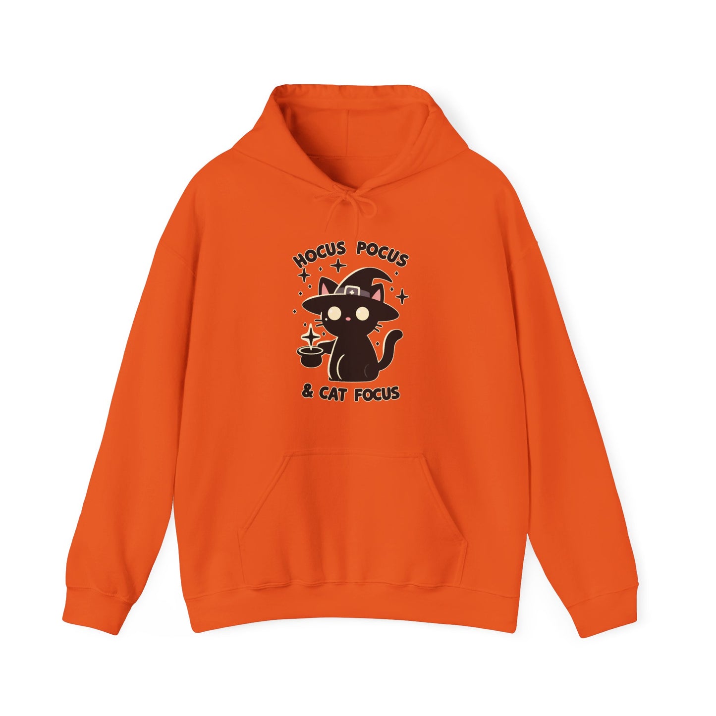 Hocus Pocus and Cat Focus Gender-Neutral Hoodie