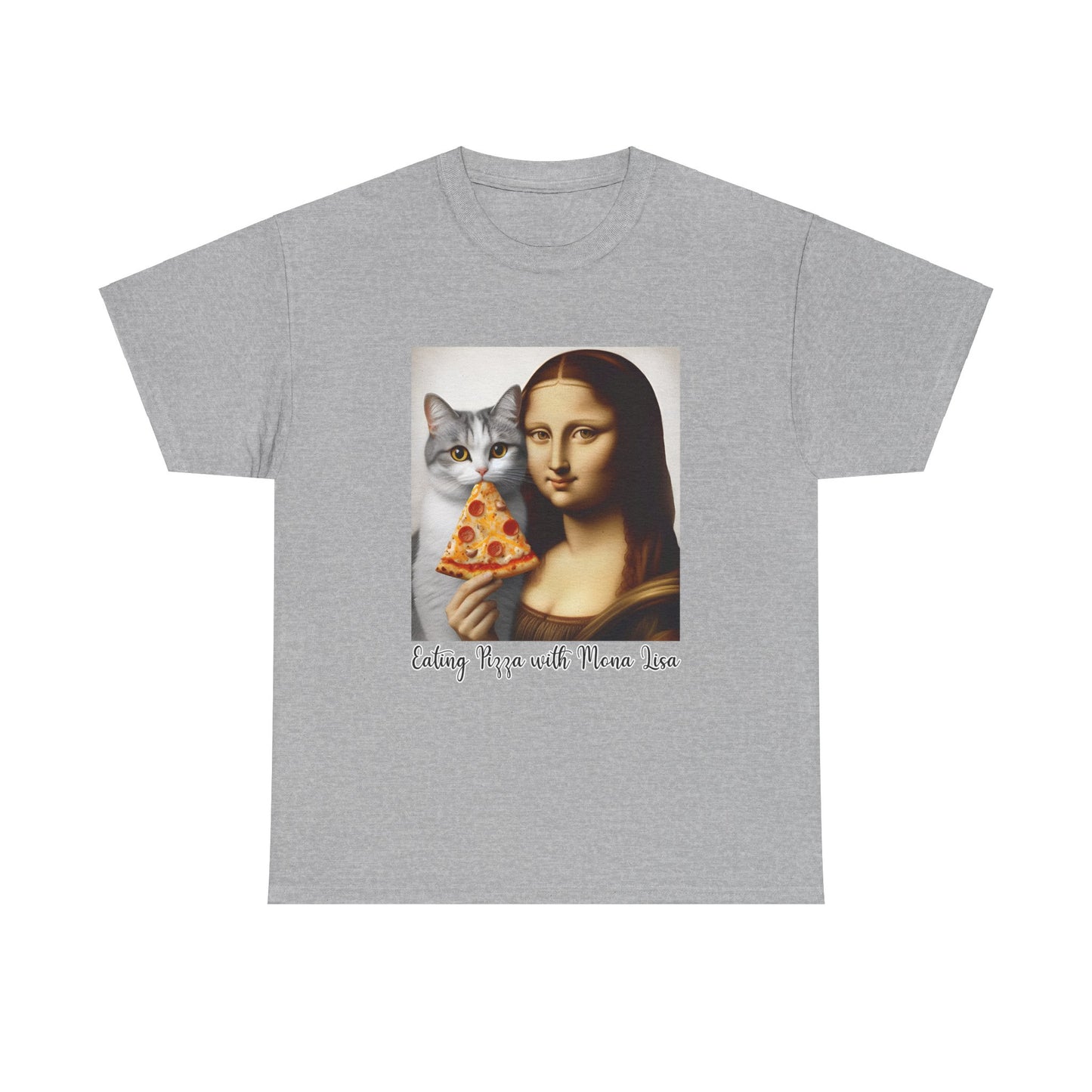 Eating Pizza with Mona Lisa T-Shirt