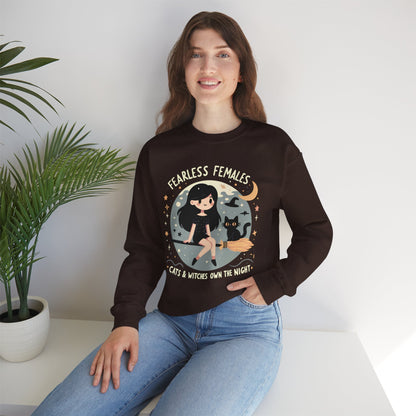 Fearless Females: Cats & Witches Own the Night Sweatshirt