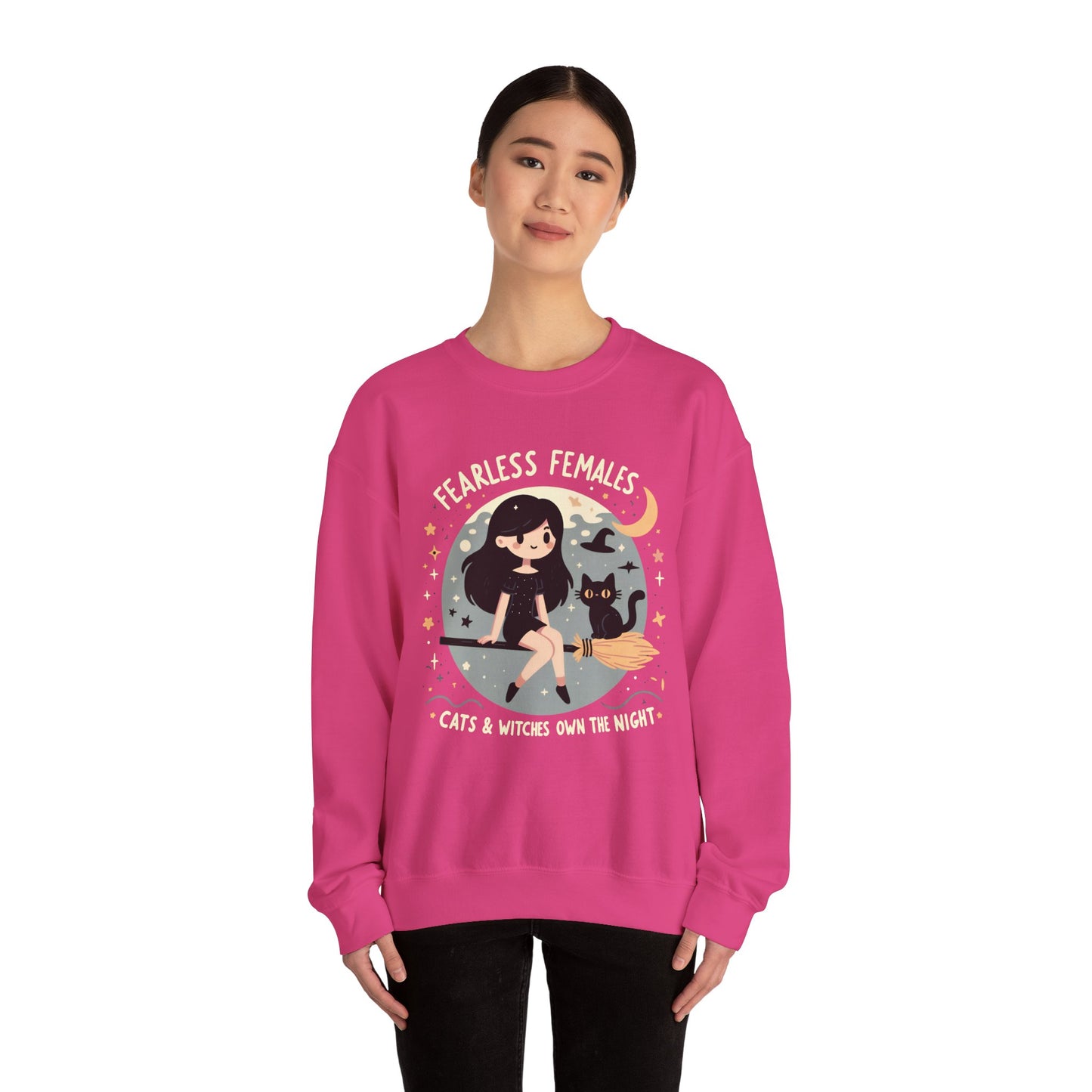 Fearless Females: Cats & Witches Own the Night Sweatshirt