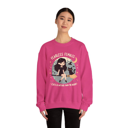 Fearless Females: Cats & Witches Own the Night Sweatshirt