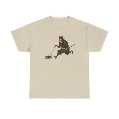 Samurai Walking Cat T-Shirt