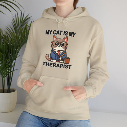 My Cat is My Therapist Gender-Neutral Hoodie