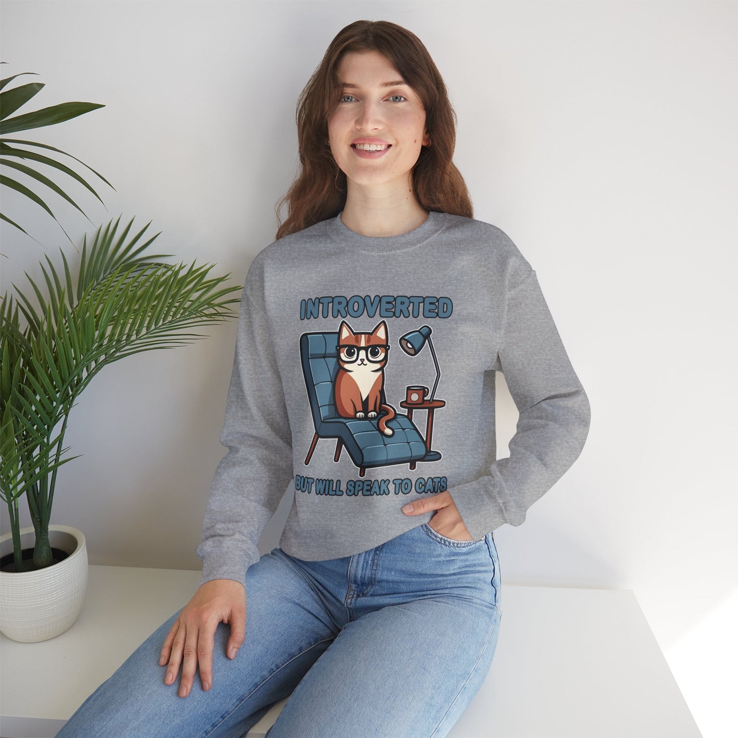 Introverted, But Will Speak to Cats Sweatshirt