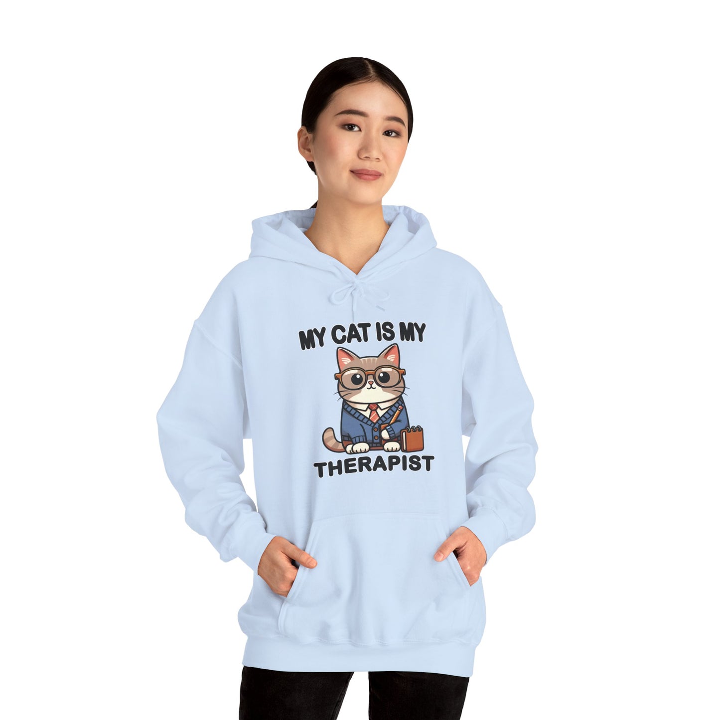 My Cat is My Therapist Gender-Neutral Hoodie