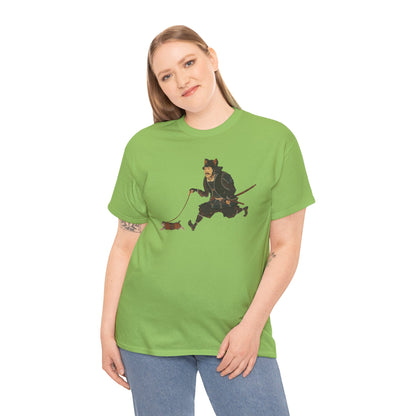 Samurai Walking Cat T-Shirt