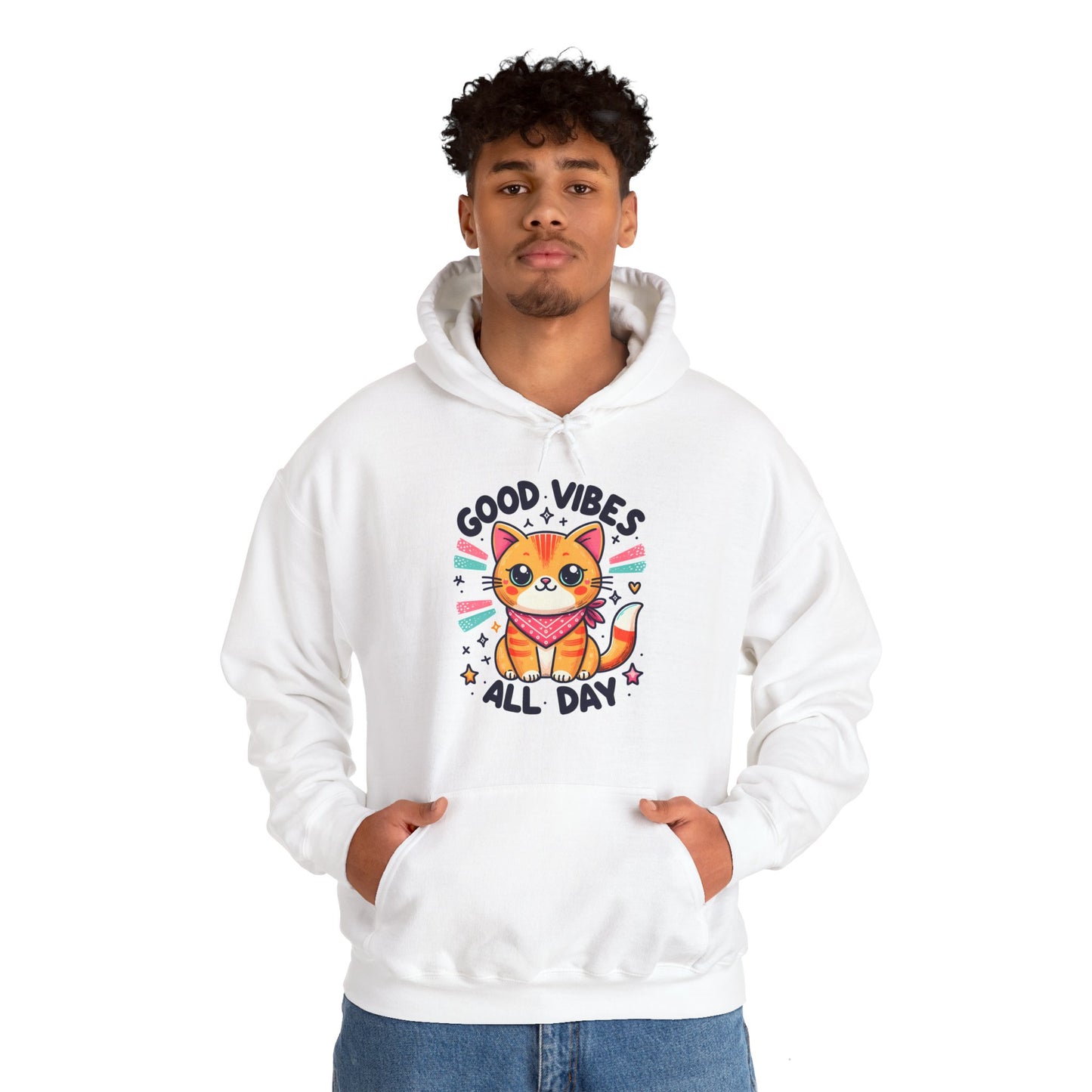 Good Vibes All Day Gender-Neutral Hoodie