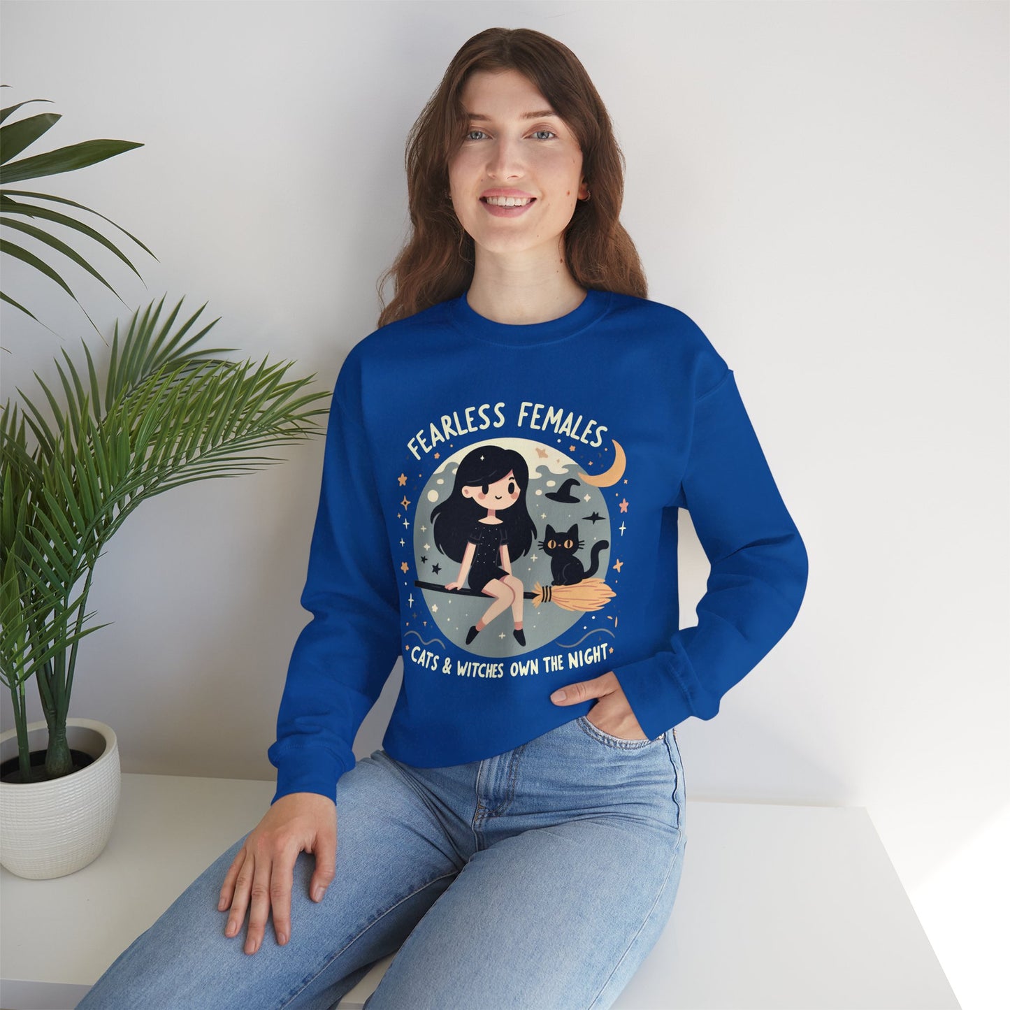 Fearless Females: Cats & Witches Own the Night Sweatshirt